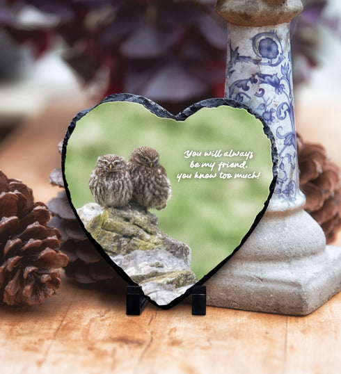 Always Be My Friend Photo Slate Heart